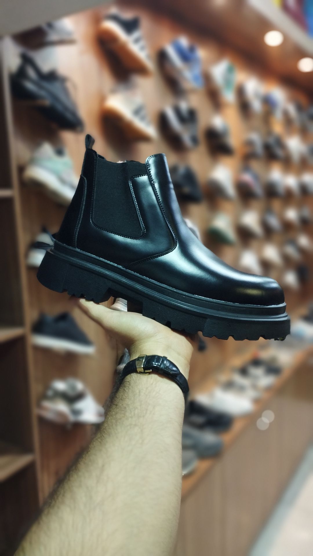 نیم بوت مردانه مدل چرم