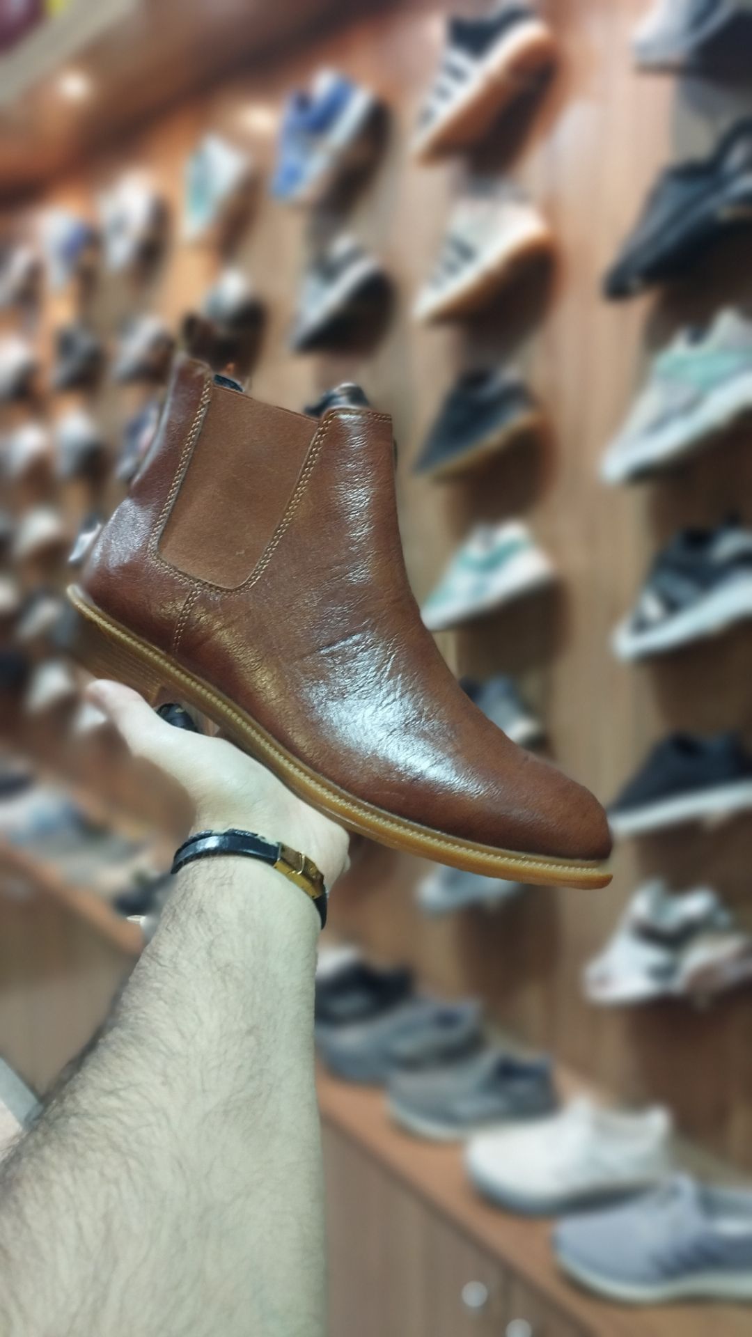 نیم بوت مردانه مدل چرم