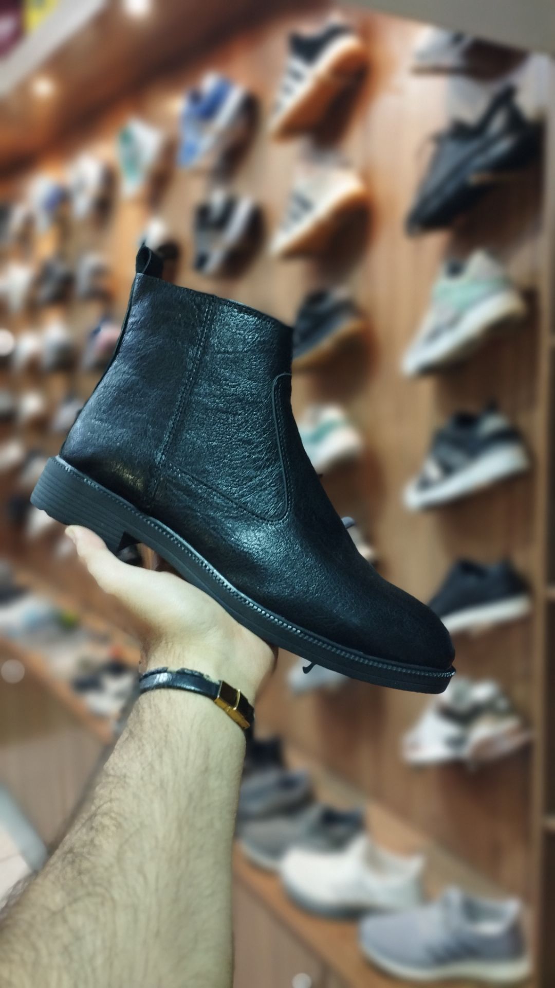 نیم بوت مردانه مدل چرم